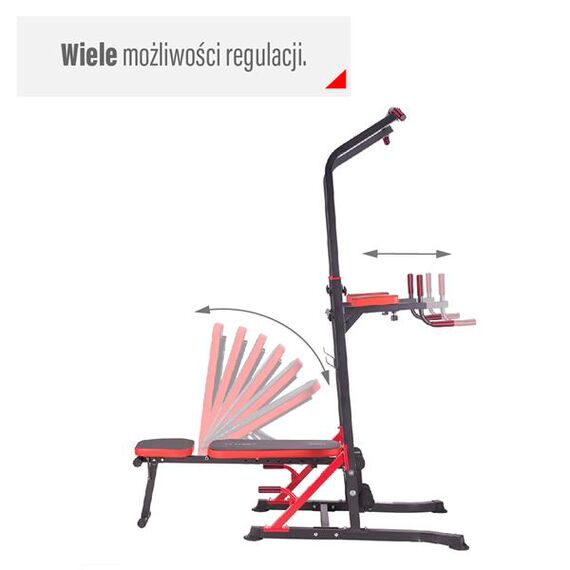 HMS poręcz wielofunkcyjna wolnostojąca z ławeczką do ćwiczeń PWL8324, 2 zdjęcie