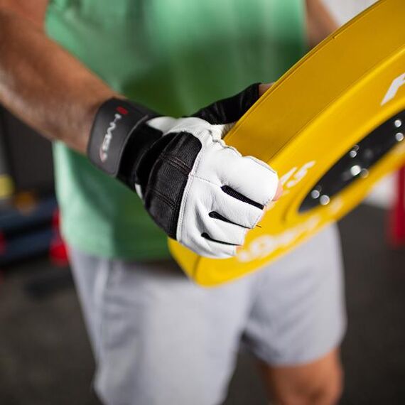 RST04 Rękawice Na Siłownię White-Black R. S HMS, Kolor: biały, Rozmiar: M, 7 zdjęcie