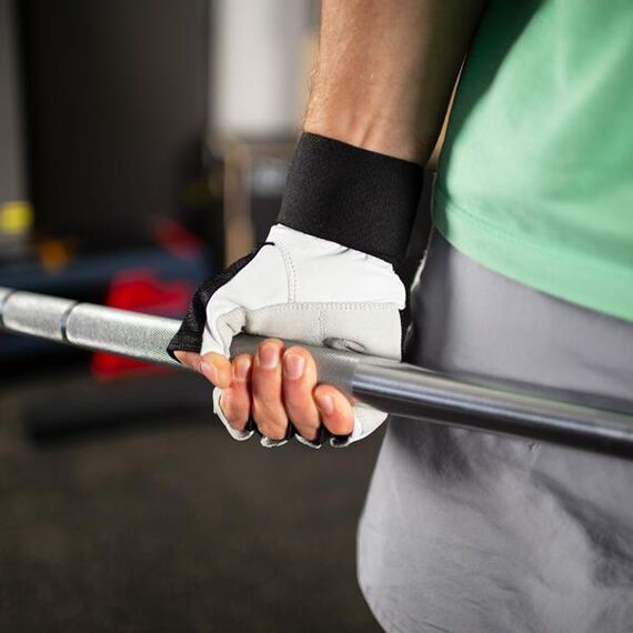 RST04 Rękawice Na Siłownię White-Black R. S HMS, Kolor: biały, Rozmiar: S, 8 zdjęcie