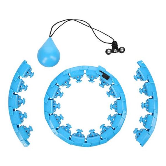 Hula hop z obciążnikiem do ćwiczeń odchudzające HMS FH01 czerwone, Kolor: niebieski, 7 zdjęcie