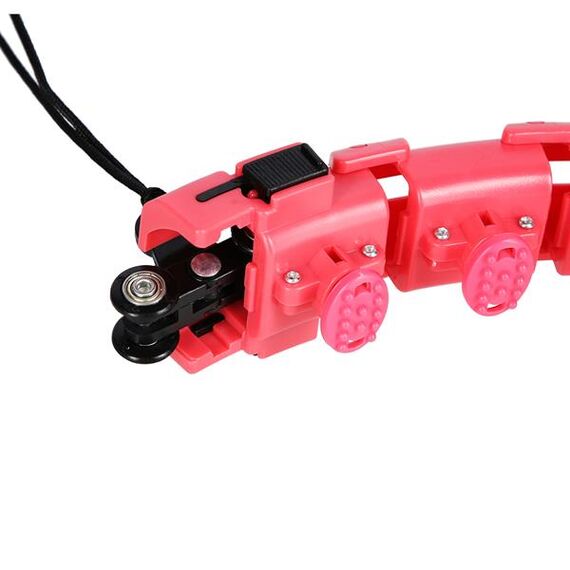 Hula hop z obciążnikiem do ćwiczeń odchudzające HMS FH01 czerwone, Kolor: czerwony, 8 zdjęcie