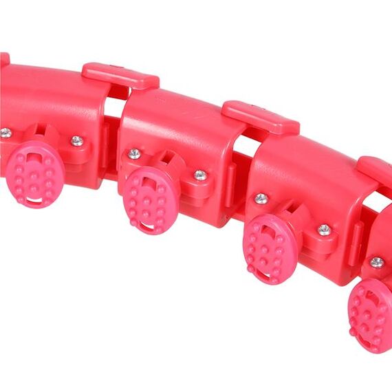 Hula hop z obciążnikiem do ćwiczeń odchudzające HMS FH01 czerwone, Kolor: czerwony, 9 zdjęcie