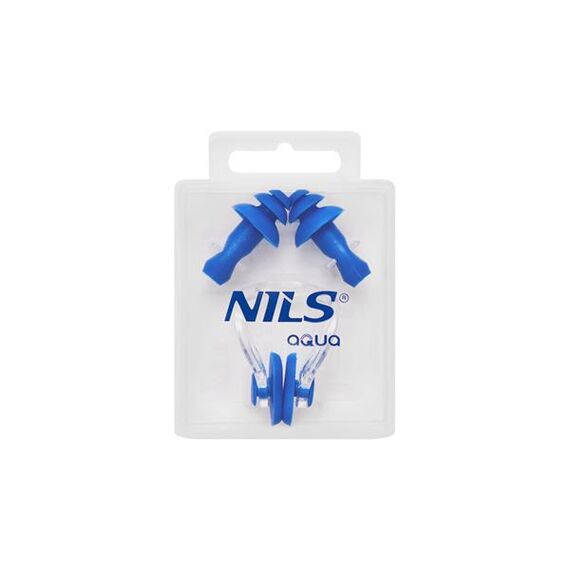 NILS AQUA NQAW30 Zestaw Pływacki Silikonowe Zatyczki Do Uszu I Na Nos Aqua, Kolor: niebieski, 5 zdjęcie