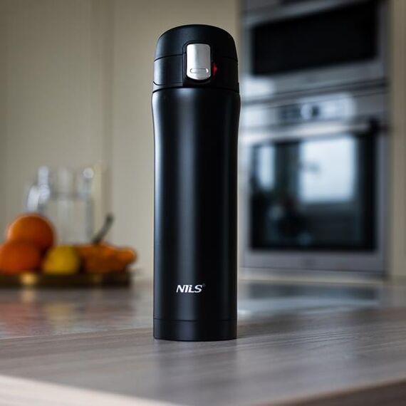 NILS CAMP kubek termiczny 500 ml NCB10 czarny, Kolor: czarny, Pojemność (ml): 500, 4 zdjęcie