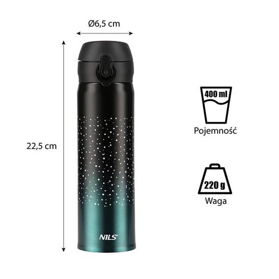 NILS CAMP kubek termiczny 450 ml NCB11 morski, Kolor: niebieski, Pojemność (ml): 450, 5 zdjęcie