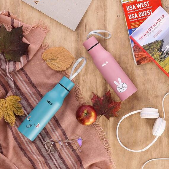 NCB12 Kubek Termiczny Dla Dzieci 500 ml NILS, Kolor: niebieski, Pojemność (ml): 500, 14 zdjęcie