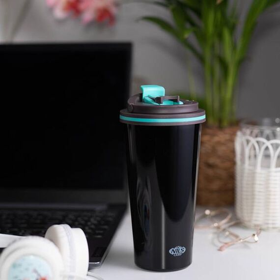 NILS NCB18 Kubek Termiczny 500ml, Kolor: czarny, Pojemność (litry): 500 ml, 15 zdjęcie