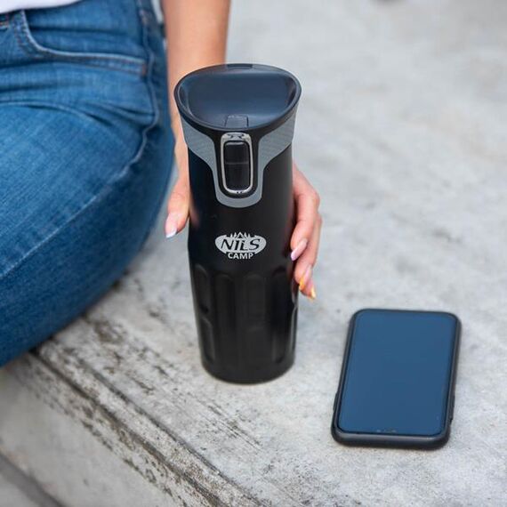NCC06 Czarny Kubek Termiczny 420 ml NILS Camp, 5 zdjęcie