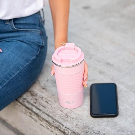 NCC09 Różowy Kubek Termiczny NILS, 18 zdjęcie