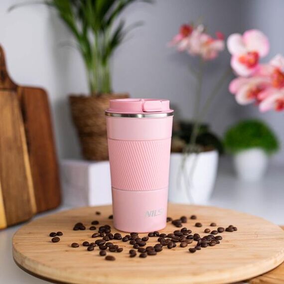 NCC09 Różowy Kubek Termiczny NILS, 3 zdjęcie