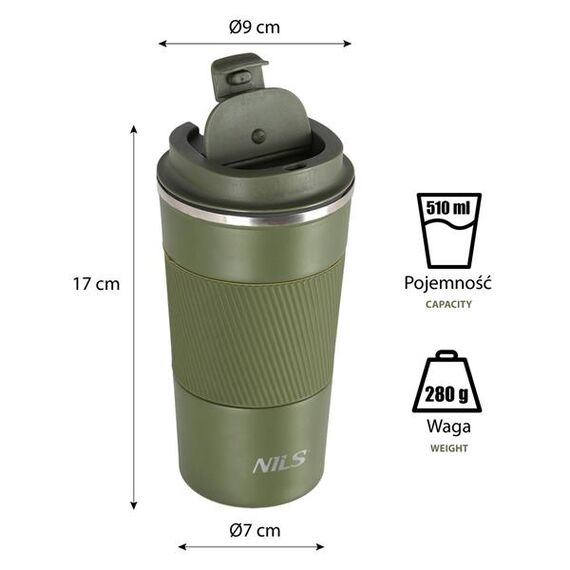 NCC09 Zielony Kubek Termiczny NILS, 6 zdjęcie