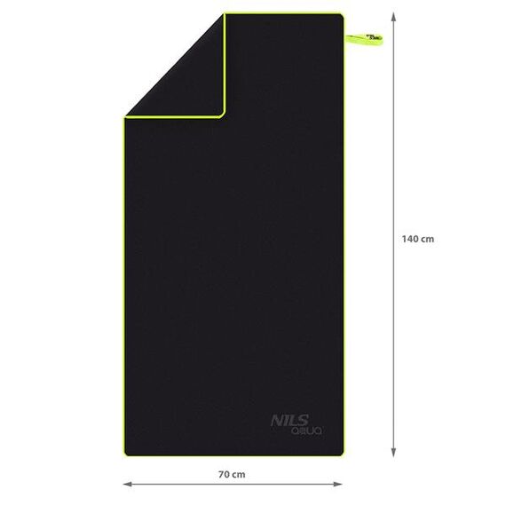 NAR11 Ręcznik Z Mikrofibry 140X70 Cm NILS AQUA, Kolor: czarny, Rozmiar: 140 x 70 cm, 11 zdjęcie