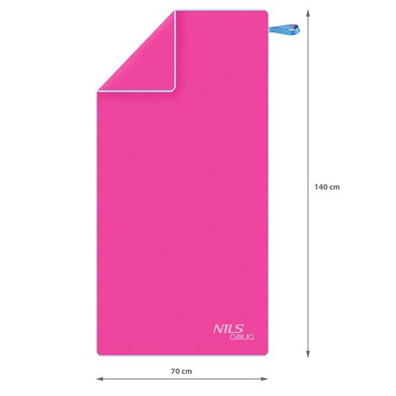 NAR11 Ręcznik Z Mikrofibry 140X70 Cm NILS AQUA, Kolor: różowy, Rozmiar: 140 x 70 cm, 11 zdjęcie