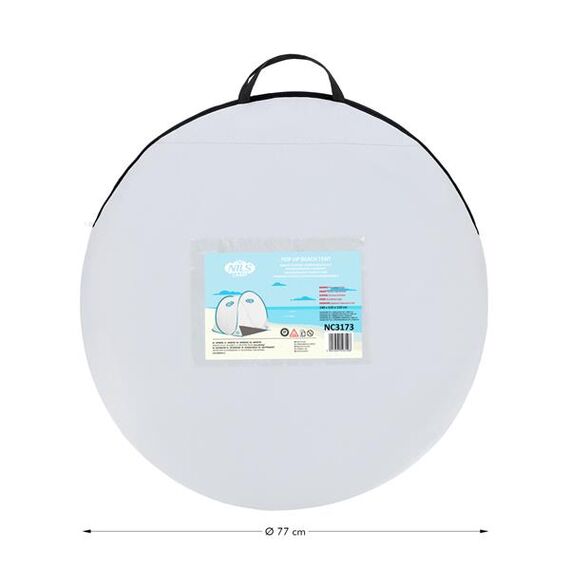 NILS NC3173 Szaro-Turkusowy Namiot Plażowy Samorozkładający Podłoga Camp, 27 zdjęcie