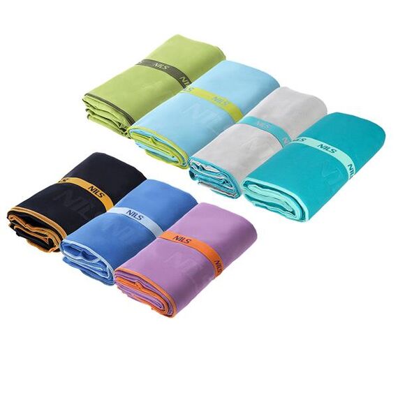 Ręcznik turystyczny szybkoschnący z mikrofirby 180x100cm NILS CAMP NCR12 niebieski, Kolor: morski, 13 zdjęcie