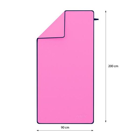 Ręcznik turystyczny szybkoschnący z mikrofirby 200x90cm NILS CAMP NCR13 różowy, Kolor: różowy, Rozmiar: 200 x 90 cm, 11 zdjęcie