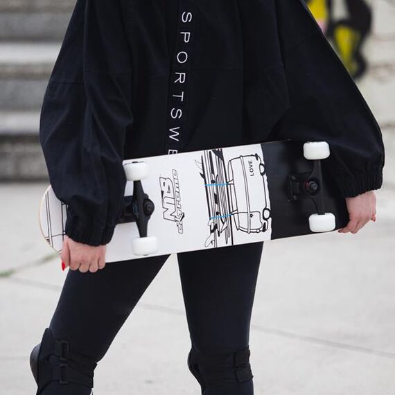 NILS EXTREME deskorolka klasyczna drewniana CR3108SA Camper, Kolor: biały, 14 zdjęcie