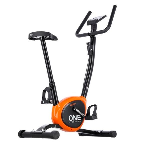 ONE FITNESS Rower Stacjonarny Mechaniczny RW3011 Black-Orange, 3 zdjęcie