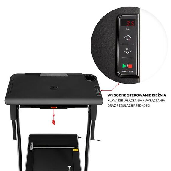 LOOP12 (2 Części) Multi Gray Bieżnia Elektryczna Z Biurkiem HMS, 19 zdjęcie