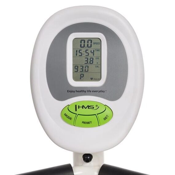 R9259 Poziomy Rower Magnetyczny (9 Kg) Biało-Zielony HMS, 6 zdjęcie