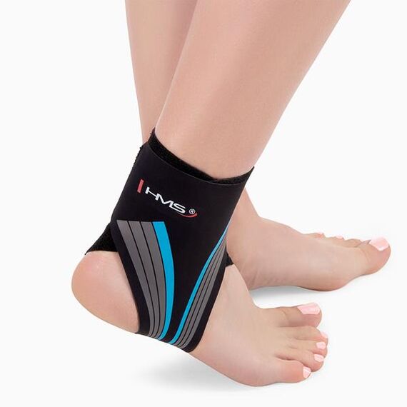 Ściągacz na kostkę Stabilizator S/M SS1826 HMS, Kolor: czarny/szary/niebieski, Rozmiar: L/Xl, 3 zdjęcie Ściągacz na kostkę Stabilizator S/M SS1826 HMS, Kolor: czarny/szary/niebieski, Rozmiar: L/Xl, 3 zdjęcie