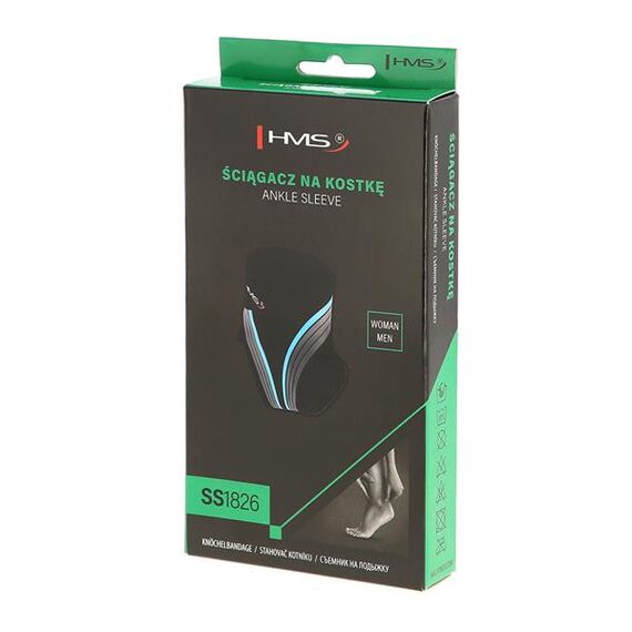 Ściągacz na kostkę Stabilizator S/M SS1826 HMS, Kolor: czarny/szary/niebieski, Rozmiar: L/Xl, 7 zdjęcie Ściągacz na kostkę Stabilizator S/M SS1826 HMS, Kolor: czarny/szary/niebieski, Rozmiar: L/Xl, 7 zdjęcie