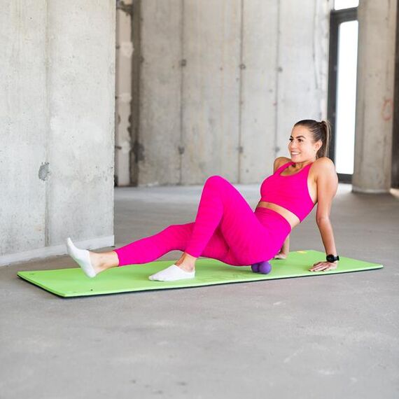 HMS BLC02 Lacrosse Podwójna Piłka Do Masażu, Kolor: fioletowy, 4 zdjęcie