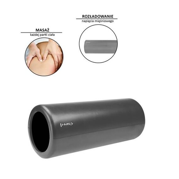 FS111 Graphite/Black 33Cm Wałek/Roller Fitness HMS, 5 zdjęcie