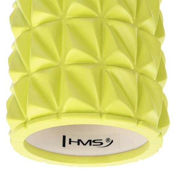 HMS roller z wypustkami do masażu mięśni długi 45cm FS205, Kolor: żółty, 6 zdjęcie