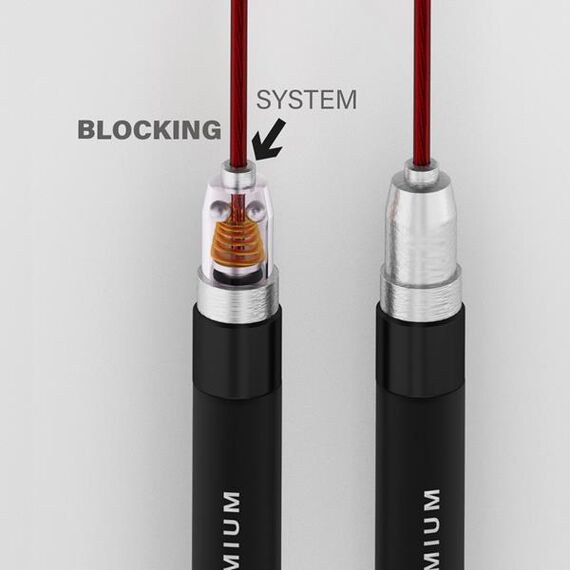 SK60 Black/Red Szybka Skakanka HMS PREMIUM, 10 zdjęcie