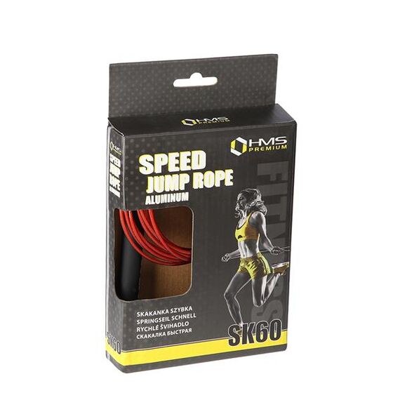 SK60 Black/Red Szybka Skakanka HMS PREMIUM, 4 zdjęcie