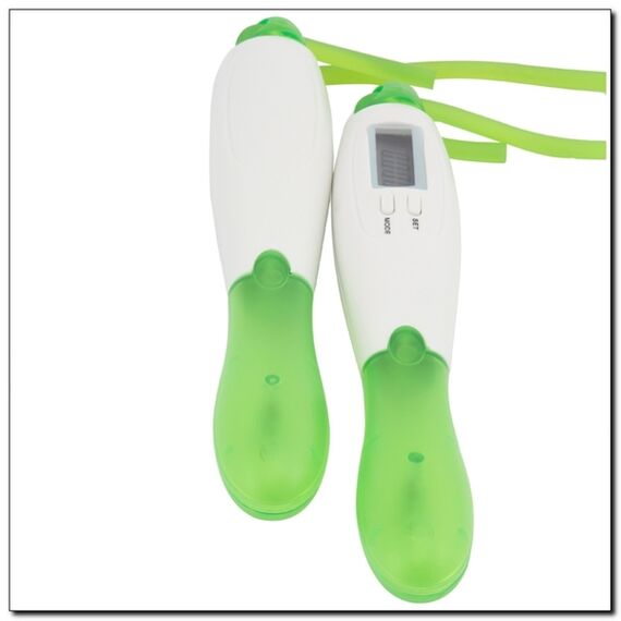 SK31 Skakanka Z Licznikiem LCD Zielono-Biała HMS, 3 zdjęcie