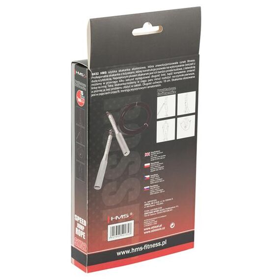 SK52 Red/Black Aluminiowa Szybka Skakanka HMS, 8 zdjęcie