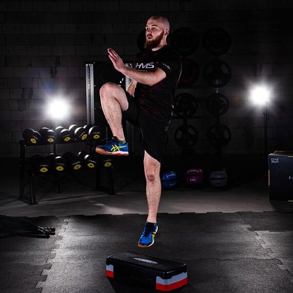 HMS AS003 Step Do Aerobiku z regulacją wysokości, Kolor: czarny, 8 zdjęcie