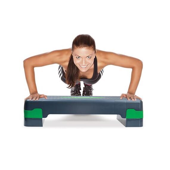 HMS AS003 Step Do Aerobiku z regulacją wysokości, Kolor: zielony, 8 zdjęcie