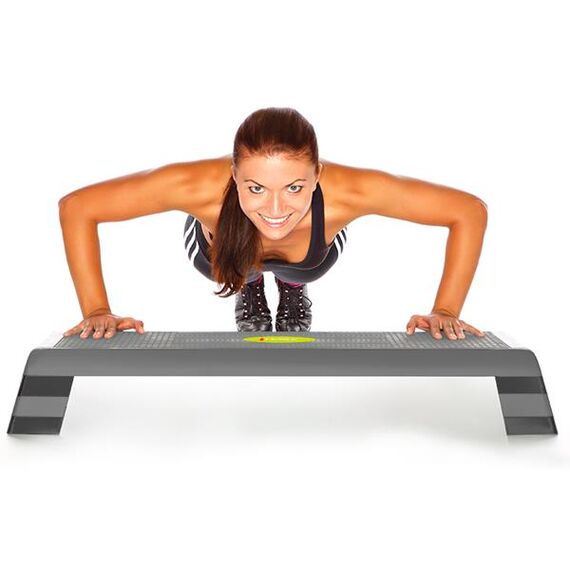 Step Do Aerobiku HMS AS005, Kolor: szary/czarny, 8 zdjęcie