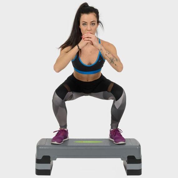 Step Do Aerobiku HMS AS005, Kolor: szary/czarny, 9 zdjęcie