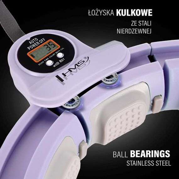 HMS HHM13 Hula Hop z Magnesami I Obciążnikiem + Licznik, Kolor: fioletowy, 10 zdjęcie