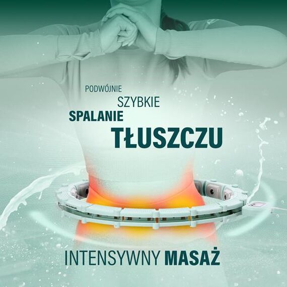 HHM14 Hula Hop Green Z Magnesami I Obciążnikiem + Licznik HMS, 6 zdjęcie