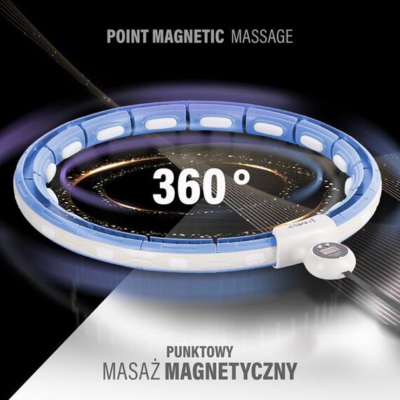 HHM15 Hula Hop Blue Z Magnesem I Obciążnikiem + Licznik HMS, 3 zdjęcie