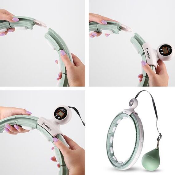 HHM15 Hula Hop Green Z Magnesem I Obciążnikiem + Licznik HMS, 17 zdjęcie