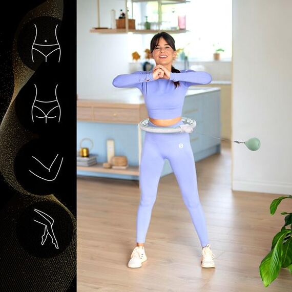 HHM15 Hula Hop Green Z Magnesem I Obciążnikiem + Licznik HMS, 8 zdjęcie