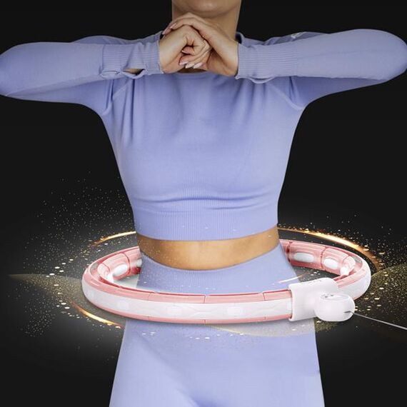 HHM15 Hula Hop Pink Z Magnesem I Obciążnikiem + Licznik HMS HMS, 4 zdjęcie