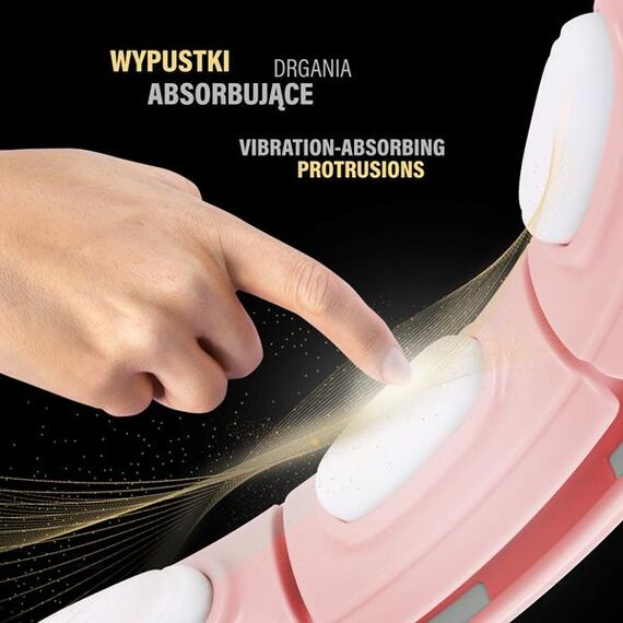 HHM15 Hula Hop Pink Z Magnesem I Obciążnikiem + Licznik HMS HMS, 5 zdjęcie