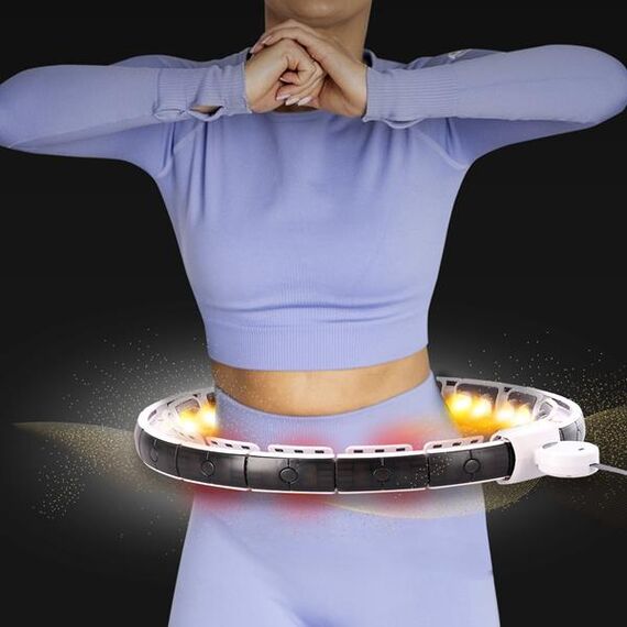 HHM16 Hula Hop White Z Magnesami I Obciążnikiem + Licznik HMS, Kolor: biały, 10 zdjęcie