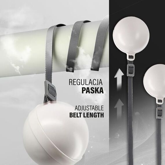 HHM16 Hula Hop White Z Magnesami I Obciążnikiem + Licznik HMS, Kolor: biały, 14 zdjęcie