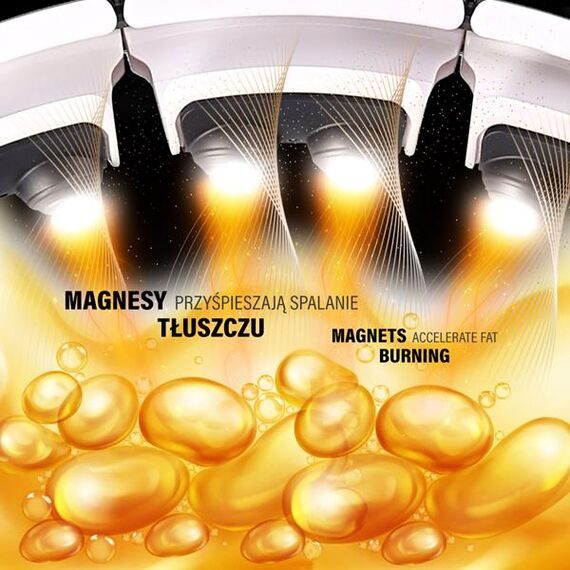 HHM16 Hula Hop White Z Magnesami I Obciążnikiem + Licznik HMS, Kolor: biały, 5 zdjęcie