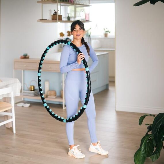 HHP006 Black-Blue Hula Hop Masujący Z Magnesami 98Cm HMS, Kolor: czarny/niebieski, Waga: 0,86 kg, Rozmiar: 98 cm, 11 zdjęcie