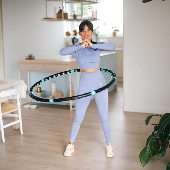 HHP006 Black-Blue Hula Hop Masujący Z Magnesami 98Cm HMS, Kolor: czarny/niebieski, Waga: 0,86 kg, Rozmiar: 98 cm, 12 zdjęcie