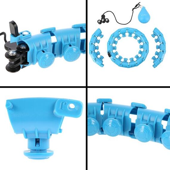 HHW01 Hula Hop Blue Z Wypustkami I Obciążnikiem HMS, Kolor: niebieski, Waga: 1,25  kg, 9 zdjęcie